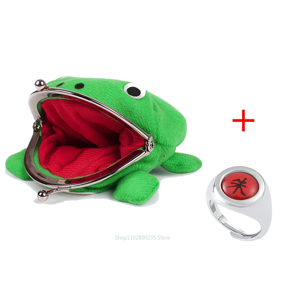 

Anime Naruto Coin Bag Frog Wallet Ring Personalized Plush Purse Key Bag Cosplay Figure Bag Accessories Halloween Birthday Gift