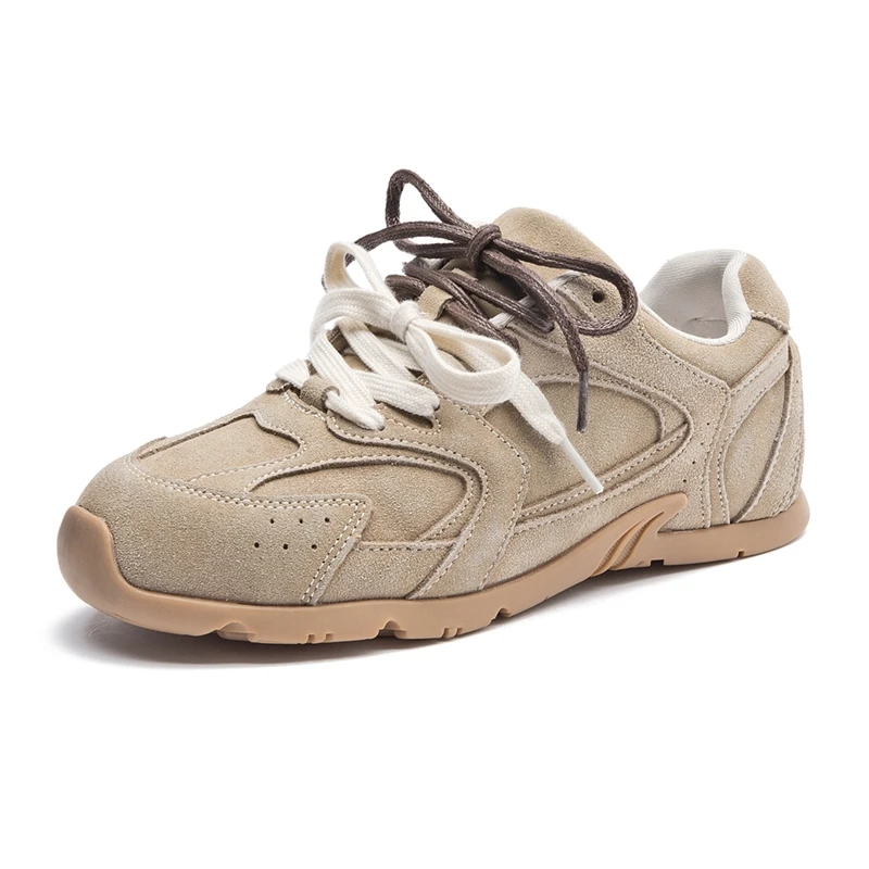 AIYUQI Women's Sneakers 2026 New Non-slip German Training Shoes For Women Flat Large-size Genuine Leather Running Female Shoes