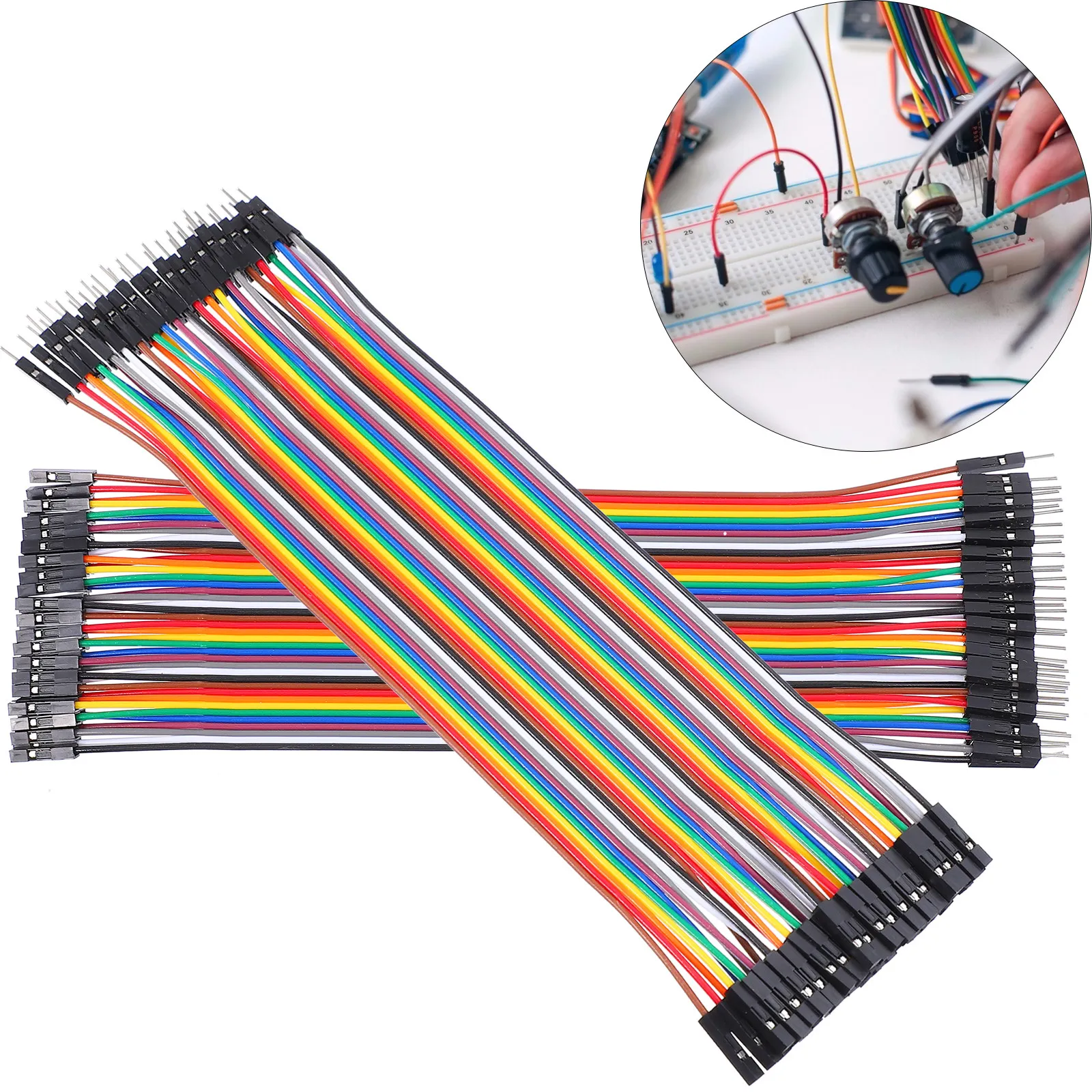 

Набор перемычек (джамперов) 40-контактных, высококачественных, цветом маркированных, без пайки, для макетных плат, для прототипирования и DIY электроники