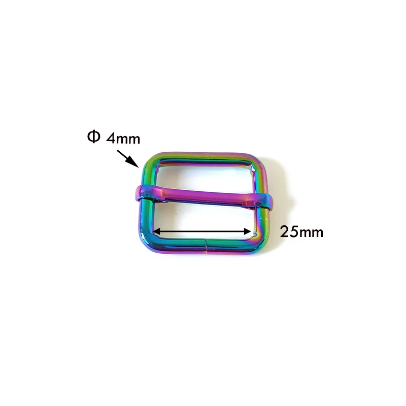 100Pcs/Lot 25mm Webbing Strap Metal Buckle Tri Glide For Bag Belt Loop Hardware Dog Collar Backpack Adjustable Clasp Accessory