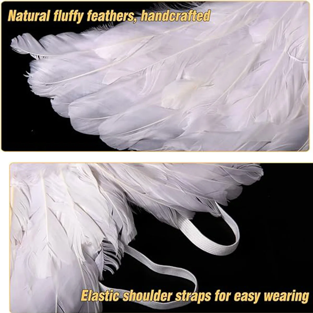 Ailes d'ange et halo LED, halo d'ange lumineux, ailes de cupidon de fée blanche, Costume de noël pour filles, enfants, adultes et femmes Ailes d'ange et halo LED, halo d'ange lumineux, ailes de cupidon de fée blanche, Costume de noël pour filles, enfants, adultes et femmes