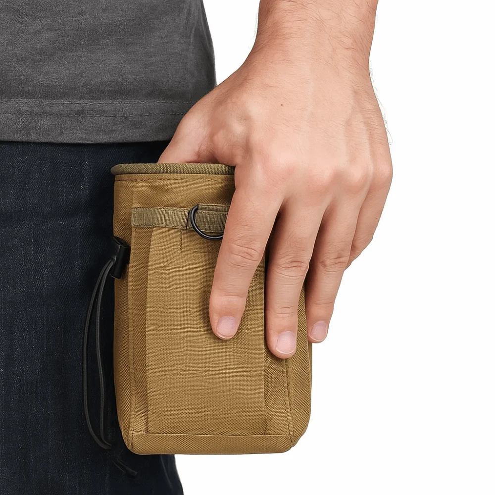 Oxford Drastring Waist Bag Durable Adjustable Utility Belt Nylon Mobile Phone Pouch Khaki Accesssories Waist Fanny Pack