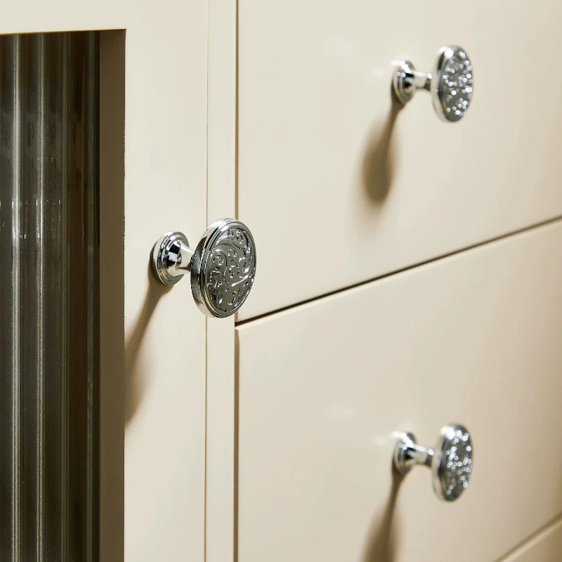 antique bronze color Brass handle wardrobe door drawer cabinet kitchen gold silver shoe cabinet single hole Chinesehandle