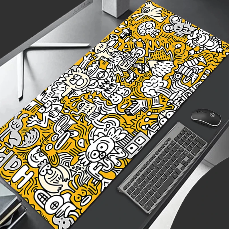 

Mousepad Pattern Game Pad Rubber Mouse Pad Accessories Desk Mat Non Slip Office Table Mat Abstract Graffiti Gamer Keyboard Pad