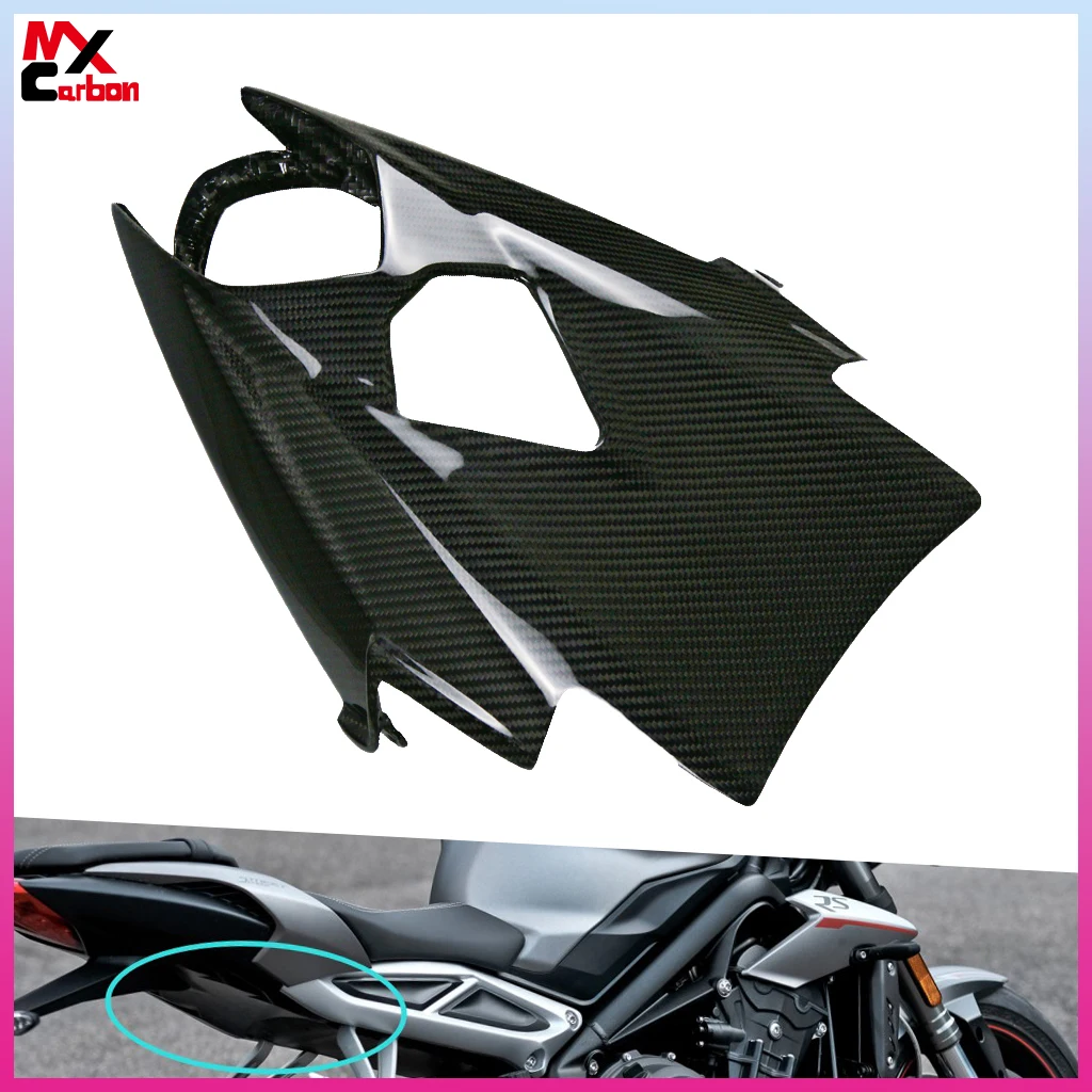 Motorcycle Under Seat Cover Tail Below Panel Carbon Fiber Fairing For Triumph Street Triple 765 RS 2017 2018 2019 2020 2021