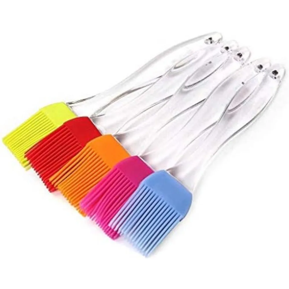 Silicone Basting Brush Set - 5 Piece Tool for Grilling and Marinating
