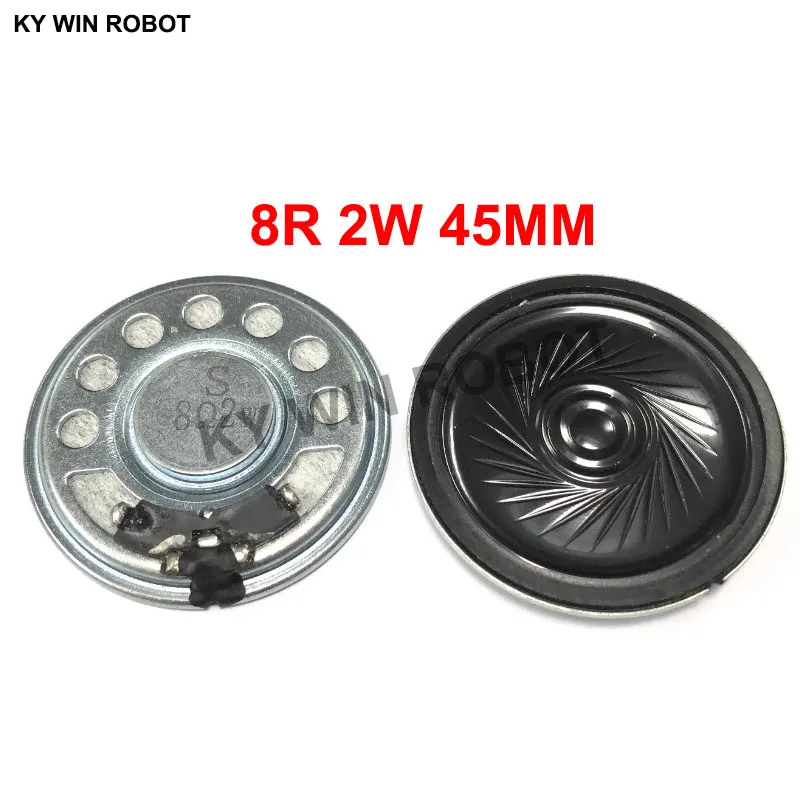 

2pcs/lot New Ultra-thin speaker 8 ohms 2 watt 2W 8R speaker Diameter 45MM 4.5CM thickness 6.2MM