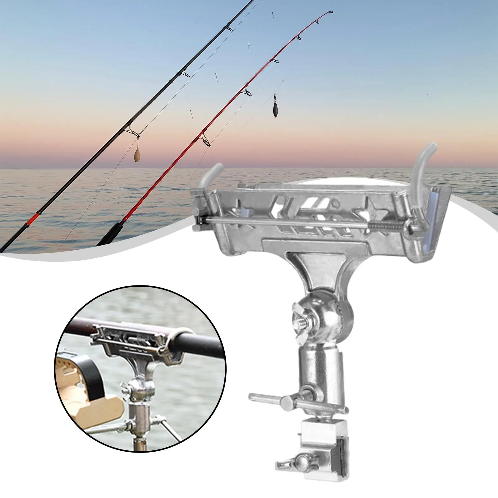 حامل قضيب الصيد عملي قابل للتعديل وسهل الحمل ودعم تثبيت قوس القطب لألواح الجسر وقوارب الكاياك