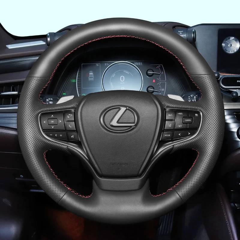 Customized Hand Sewing Braid Car Steering Wheel Cover for Lexus NX Nx200 Es300h Es240 RX Rx270 Genuine Leather Car Accessories