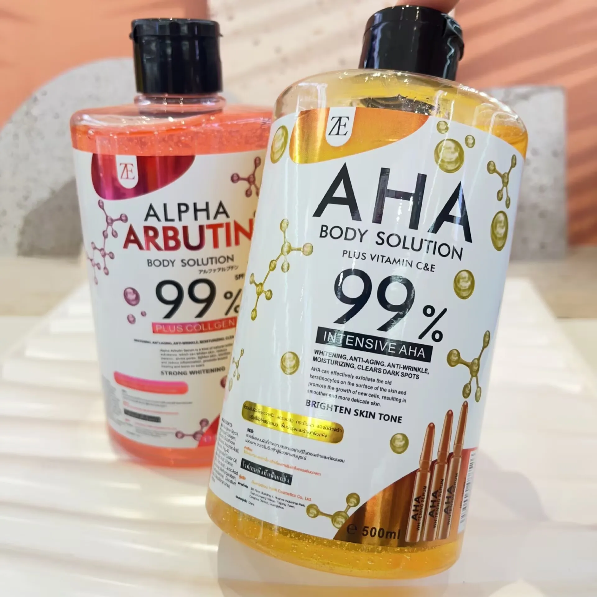 500ml-ahaボディ＆フェイスセラムウォーター-保湿・滑らか肌用-アルブチンボディエッセンスウォーター