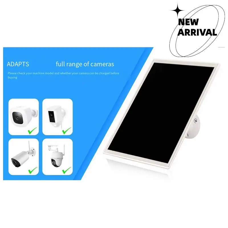 Y50A-New 10W 5V Monocrystalline Solar Panel DC+Type-C For Low Power Camera/Ring Camera/Stand-Up Camera