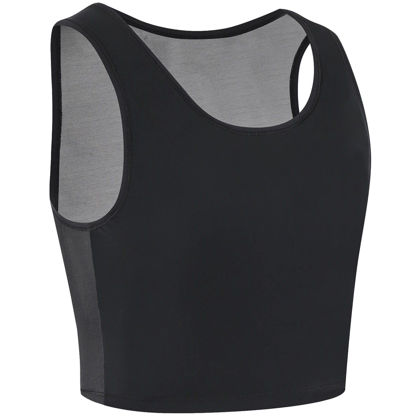 

XUJI Chest Binder Transgender FTM Half Pullover Tank Top Compression Bra