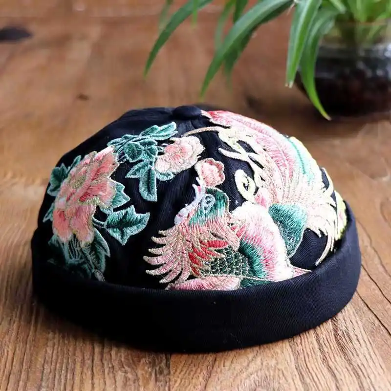 Free shipping muslimische Mützen für Männer Frauen chinesischen Stil häkeln Japan Hut Kufi islamische Kippah Hijab jüdische Baumwolle Winter Korea