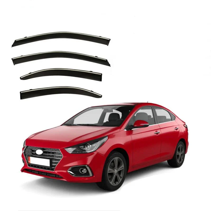 Window Visor Side Window Deflector Weather Shields For Hyundai Solaris 2010 2011 2012 2013 2014 2015 2016 2017 2018 2019 -2022