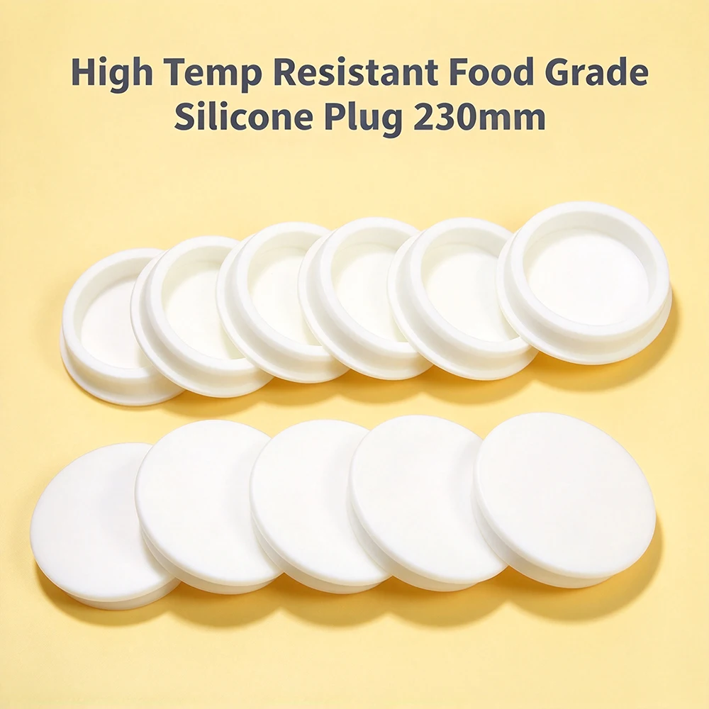 Food Grade High Temperature Resistant Silicone Plug 230mm, Elastic Silicone Rubber Stopper, Reusable Sealing Cap for Tank Pipe P