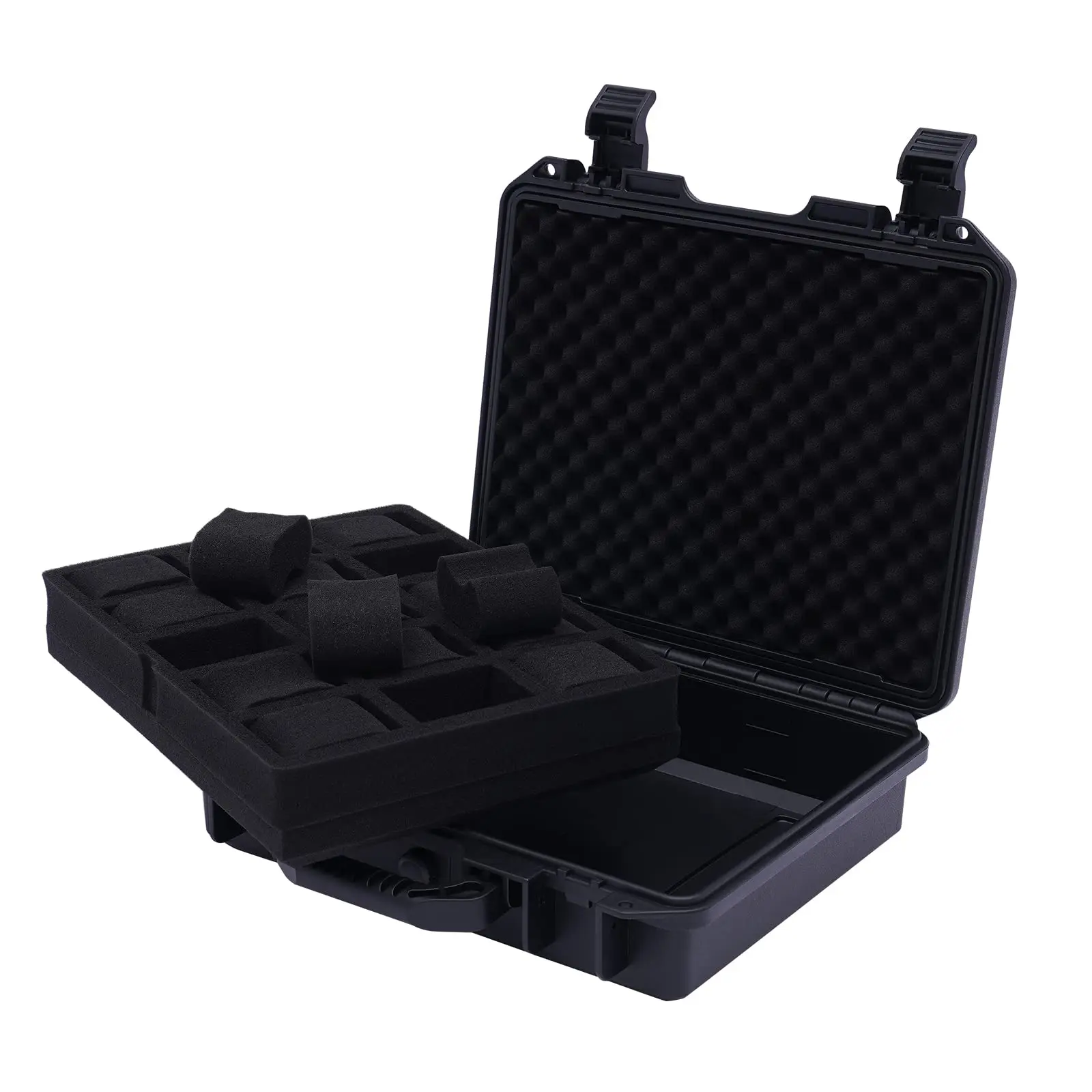 15 فتحة صندوق تخزين الساعات حقيبة بلاستيكية عرض حقيبة للتخزين مقاوم للماء والسفر والتخزين للساعات ذات الحجم العادي