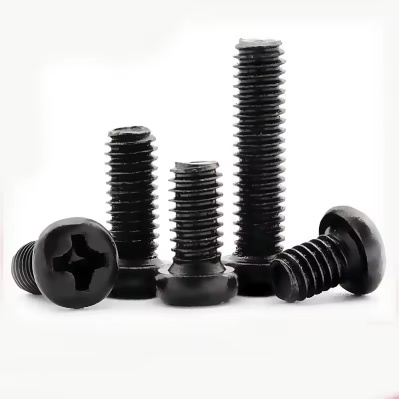 100pcs/lot Cross Recessed Pan Head Screw M1 M1.2 M1.6 M2 M2.5 M3 M4 M6 Carbon Steel Black Phillips Machine Screw GRADE 4.8 - Image 4