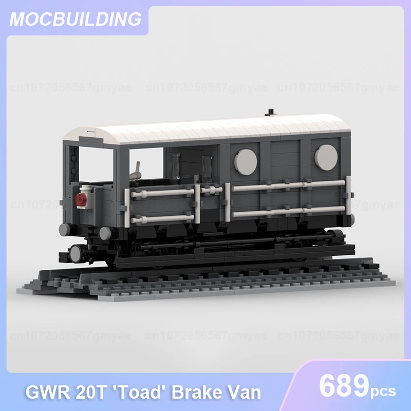 GWR 20T 'Toad' Brake Van Train Model MOC Building Blocks DIY Assemble Bricks Transportation Educational Toys Xmas Gifts 689PCS