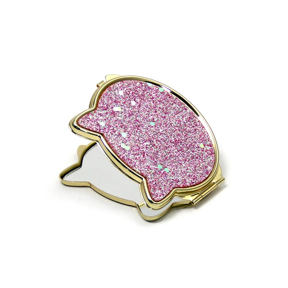 Pocket Spiegel Opvouwbare Make Mini Kat Vorm Spiegel Draagbare Hand Spiegels Dubbelzijdig Compact Cosmetische Spiegel Vrouwen Gift