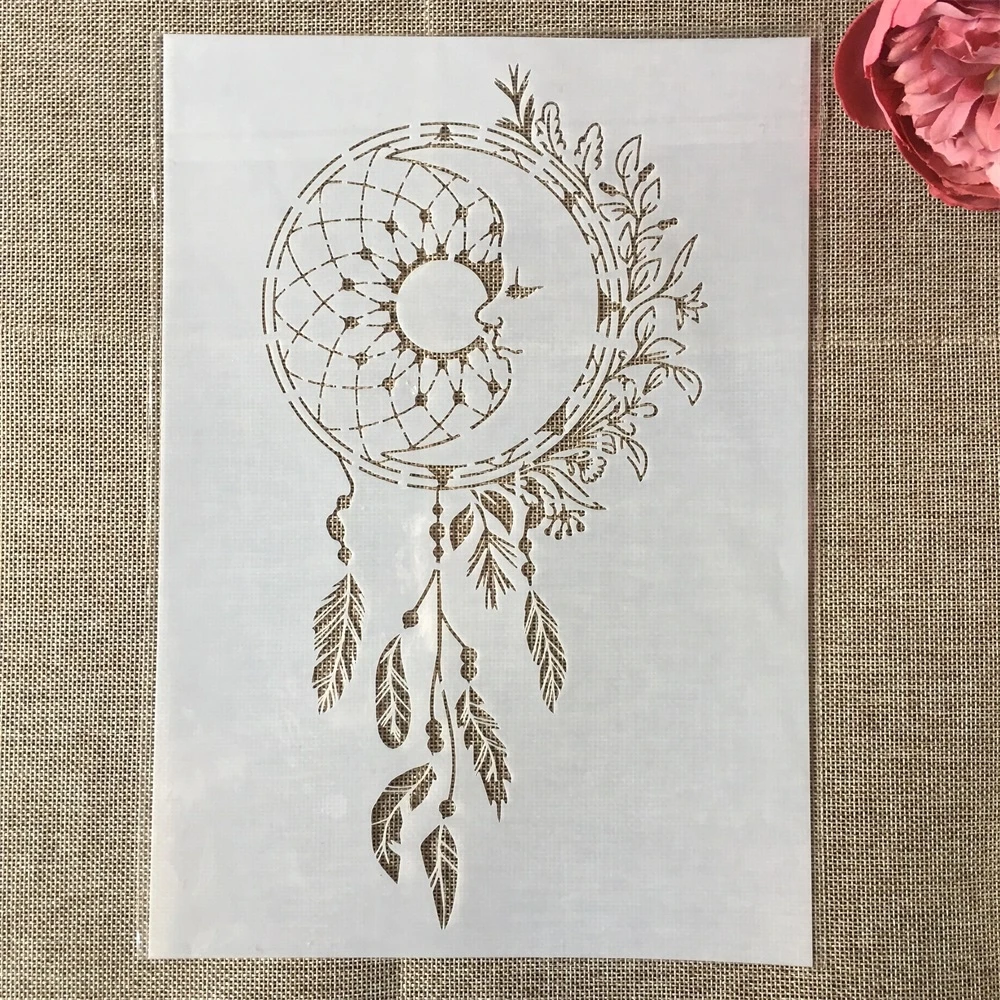 A4 Big Feather DIY Layering Stencils