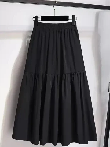 

Летняя женская юбка трапециевидной формы длиной до колена с высокой талией, повседневная всесезонная юбка из полиэфирного волокна