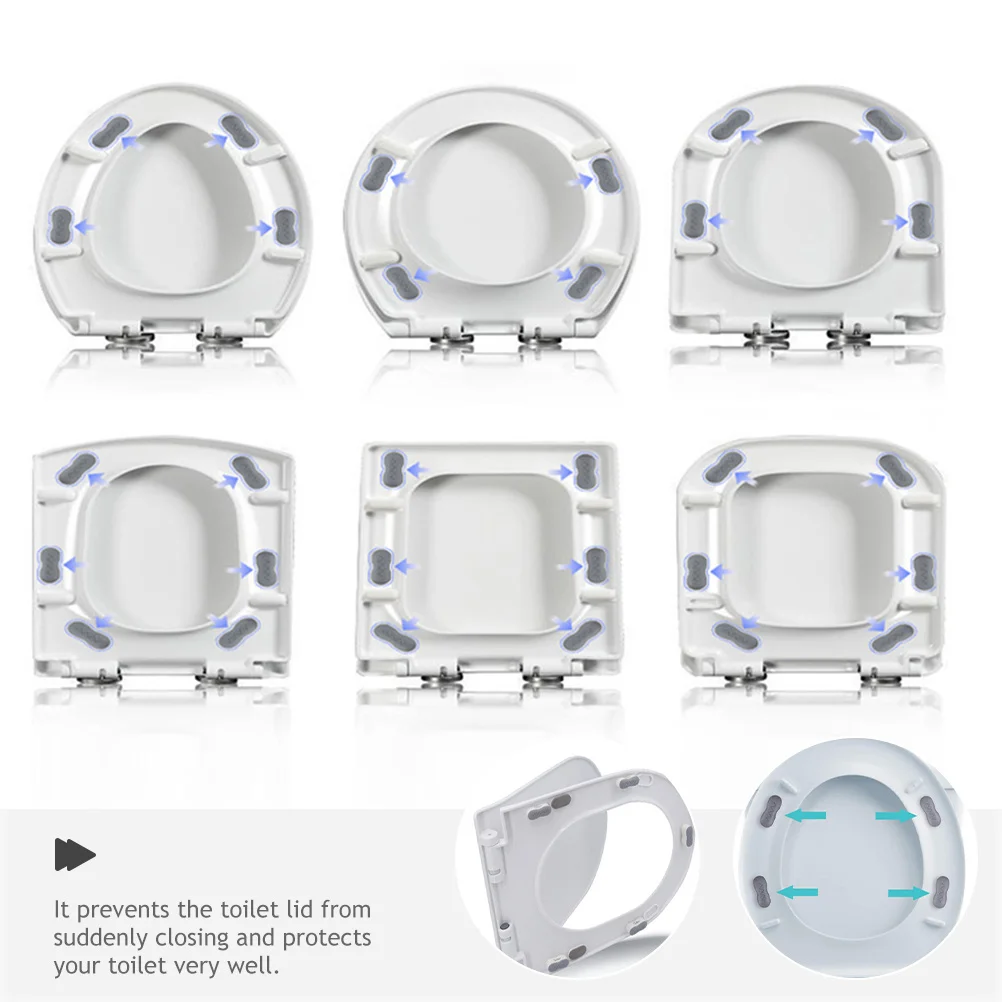 

8Pcs Universal Toilet Lid Gaskets Resistant Buffer Pads for Long Lasting Protection in Personal Home Hotel Homestay