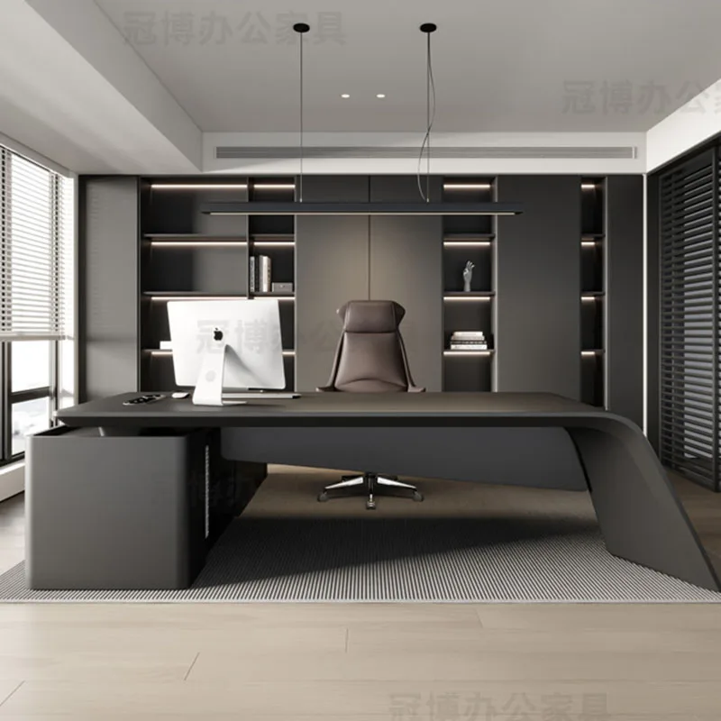 منظمات الأعمال السوداء مكتب مكتب فاخر منظم الكمبيوتر مكتب العمل غرفة نوم طويلة عرض أثاث تافولو العصري