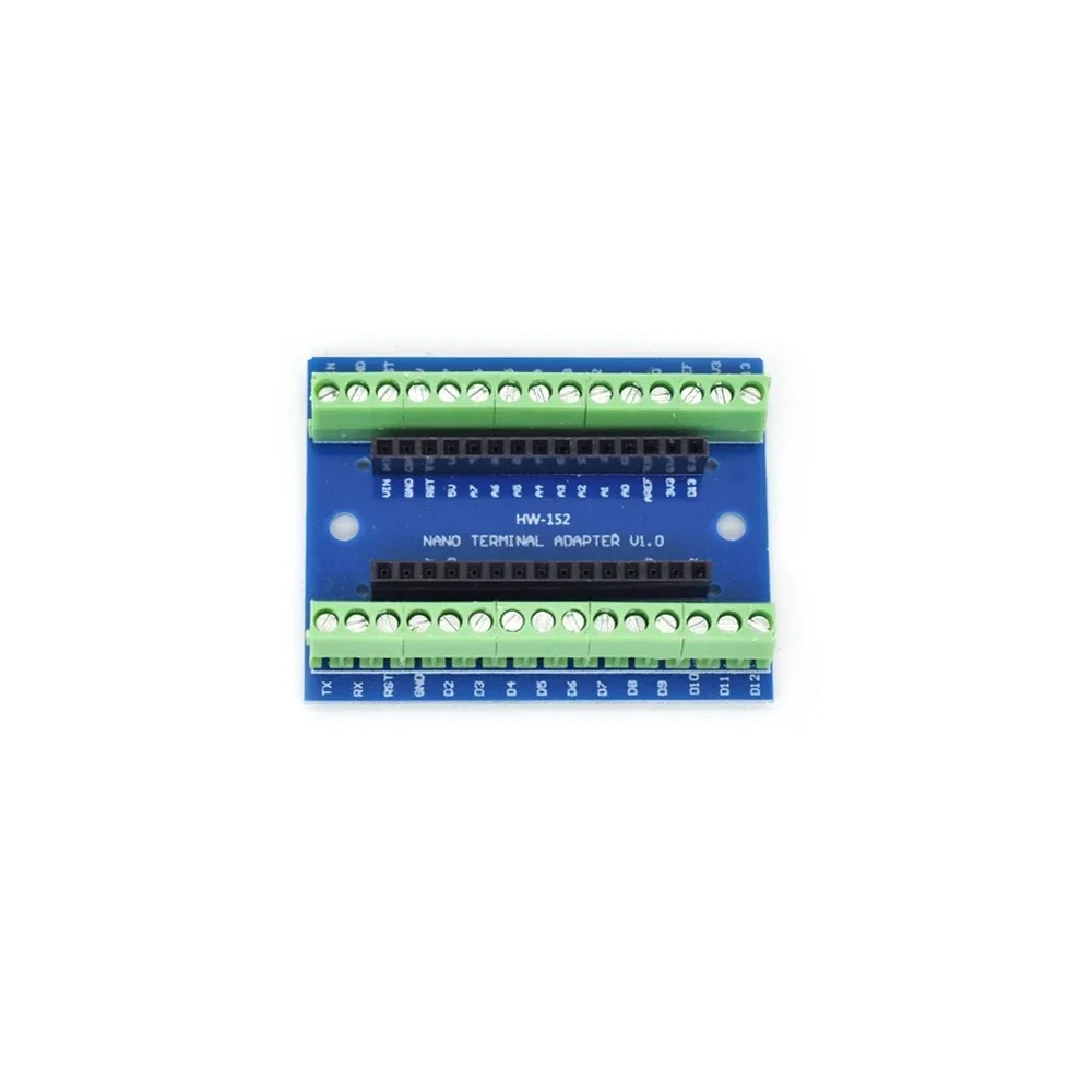 

Standard Terminal Adapter Board For Arduino Nano 3.0 V3.0 AVR ATMEGA328P ATMEGA328P-AU Module Expansion Shiled Module