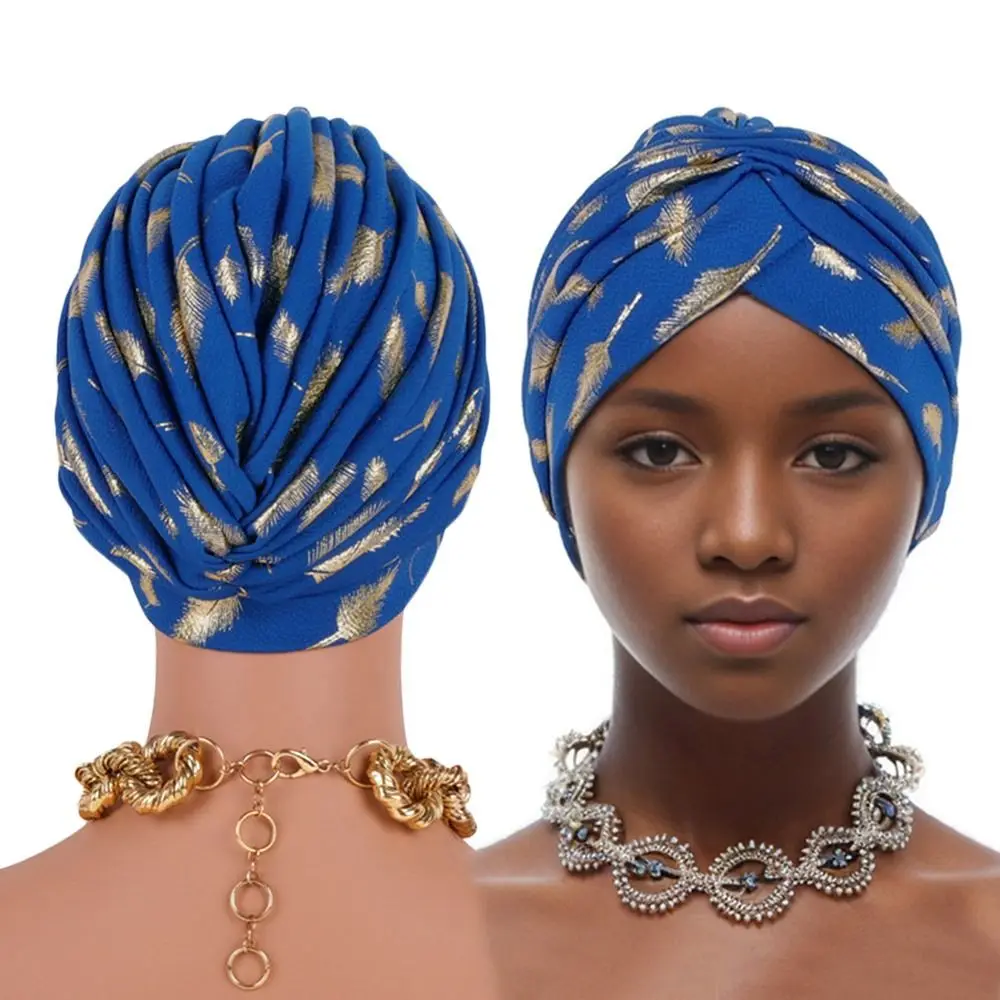 여성용 브론징 바오터우 모자, 헤어 클로저, 다목적 기도 모자, 통기성 자수 무슬림 모자, 패션 깃털