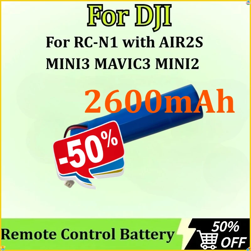 

For DJI RC-N1 with AIR2S MINI3 MAVIC3 MINI2 SE Remote Control Battery 2600mAh