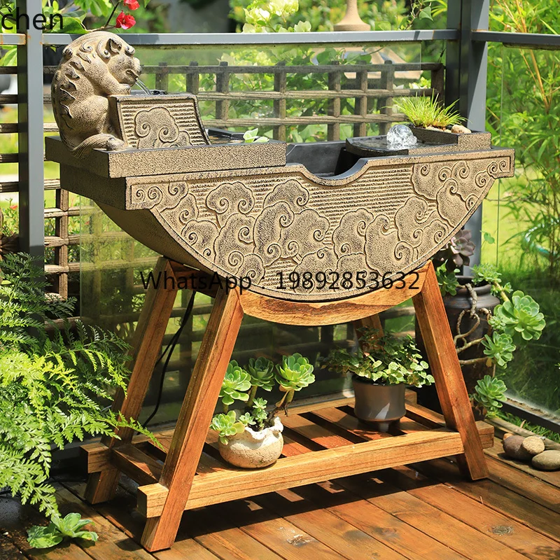 BJ-12 floor-to-ceiling water ornament living room office balcony decoration landscaping  circulating water landscape