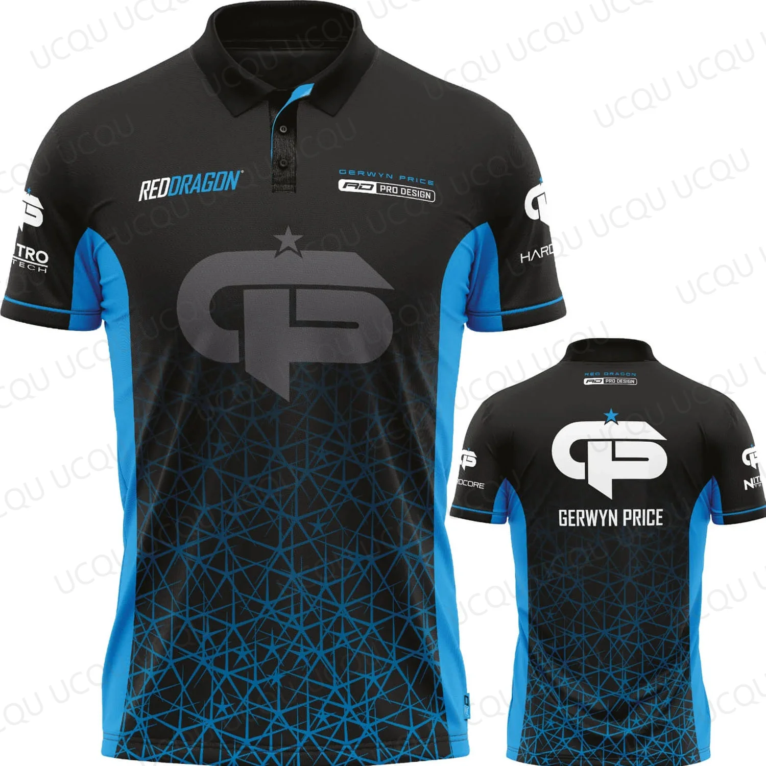 Gerwyn Price The Iceman Darts Polo Shirt 2026 Signature Jersey Blue Black Style Men Sportswear Quick Dry Top