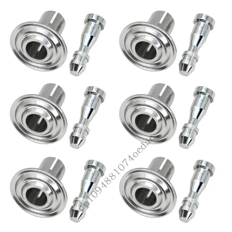 Pack Of 6 Aluminum Construction Decorative Rivets For Motorcycle Shell Trim Anti Corrosion 