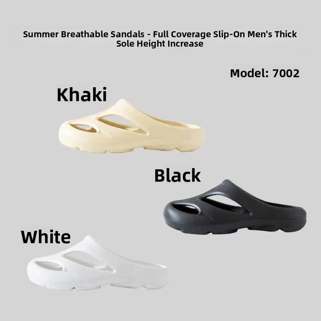 

Дышащие летние мужские сандалии-шлепанцы на танкетке, простые спортивные повседневные шлепанцы из ЭВА без застежек