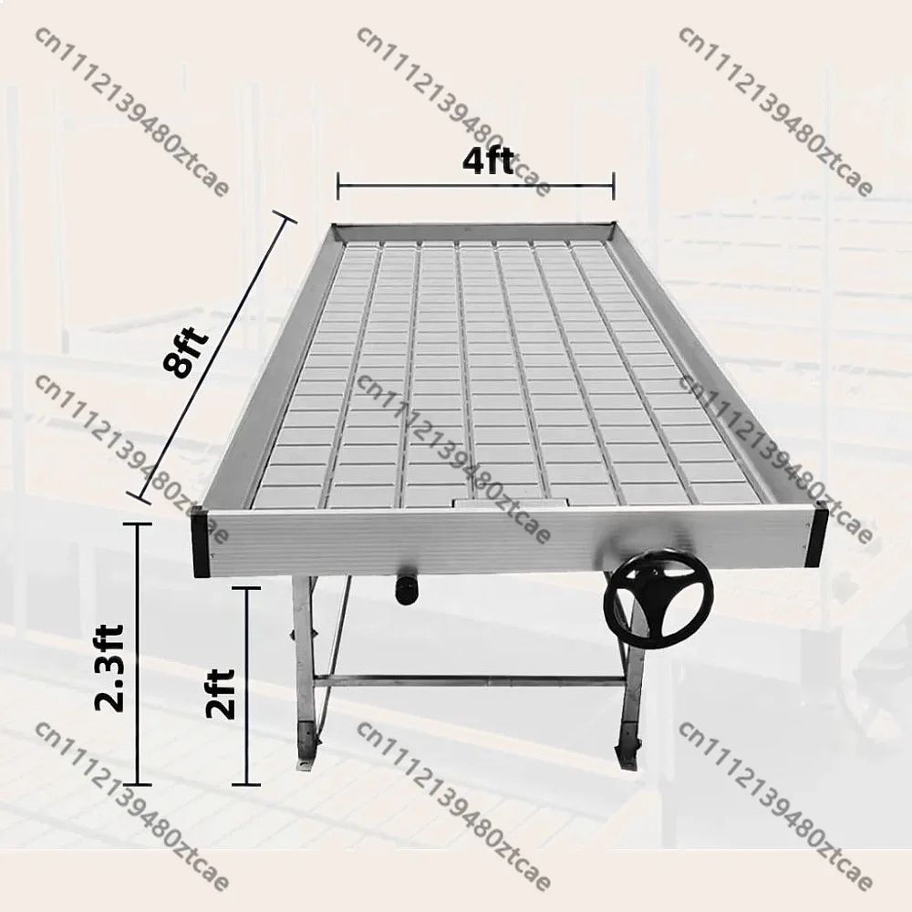 Greenhouse Sliding Benches Hydroponic Flood Trays Vertical Grow System Rolling Table for Plants