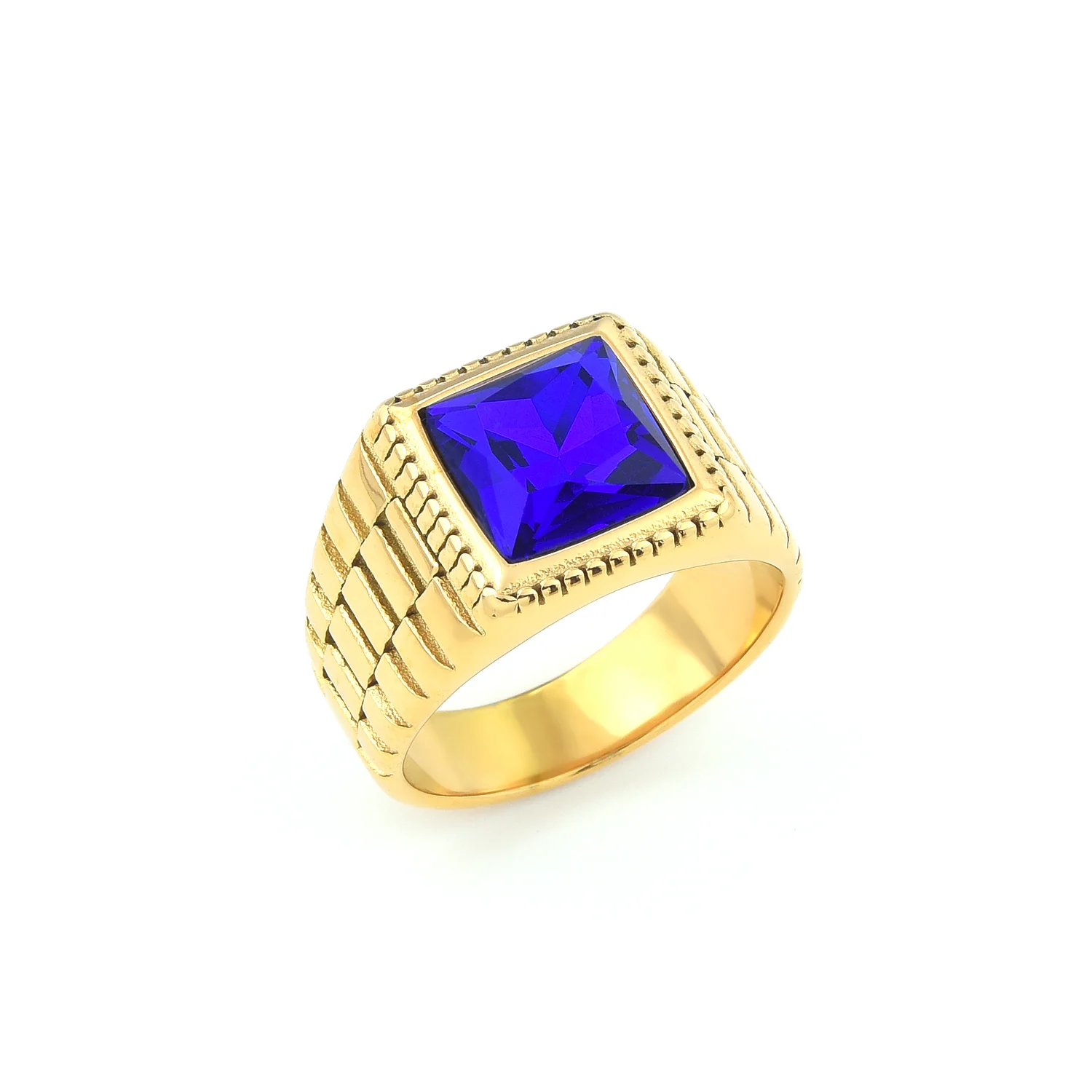 R3339 Men\'s High Quality 316LStainless Steel Onyx Watchband Rings Classic Fashion Trend Jewelry Product