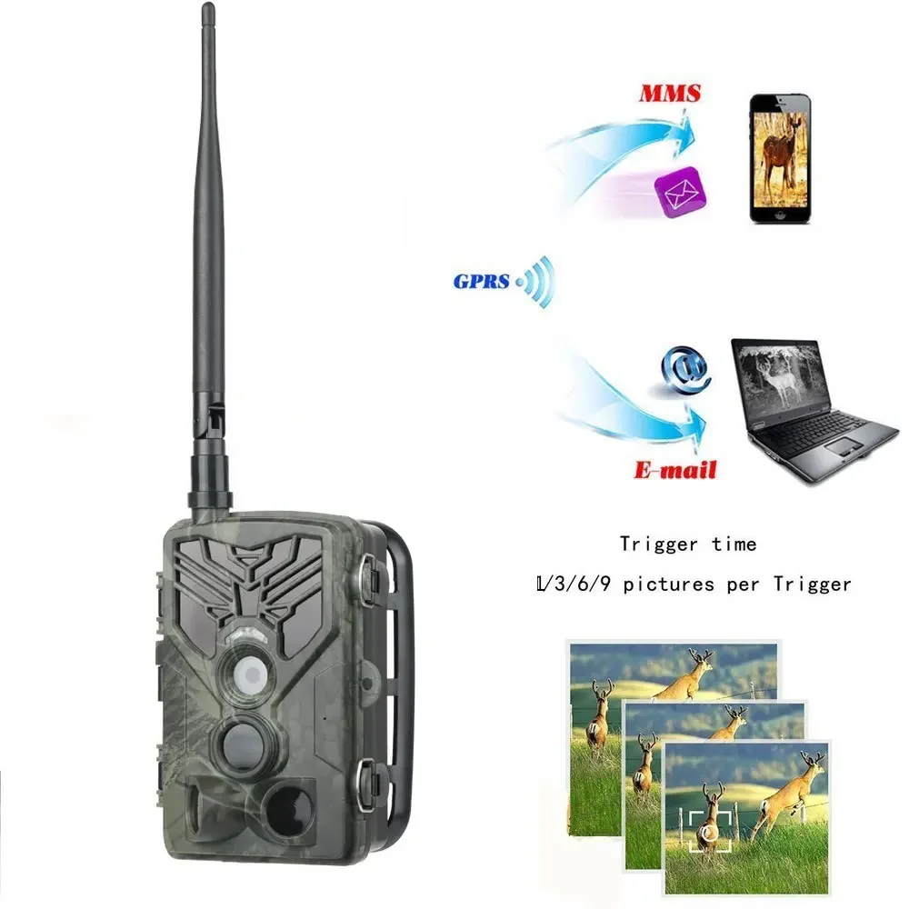 HC-810M 2G الصيد اللاسلكي 1080P MMS SMTP SMS مقاوم للماء الأشعة تحت الحمراء للرؤية الليلية الحياة البرية درب