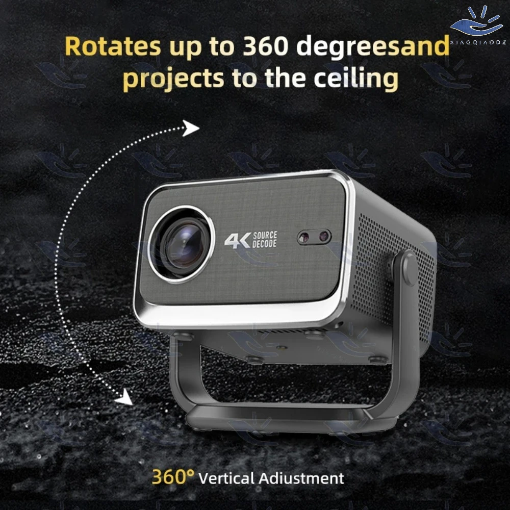 Projektor XIAOQIAODZ 4K Kino Domowe Smart LED 1080P Native Android Gry Wideo Telefon Kino Full HD Wifi BTEducate Automatyczny Fokus