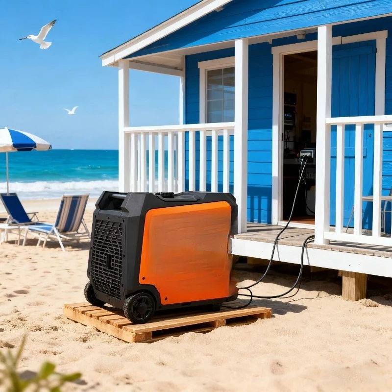 Dual fuel inverter generator LPG 230V 240V 50Hz 60Hz 6.5kw compatible ultra-quiet portable camping backup power supply