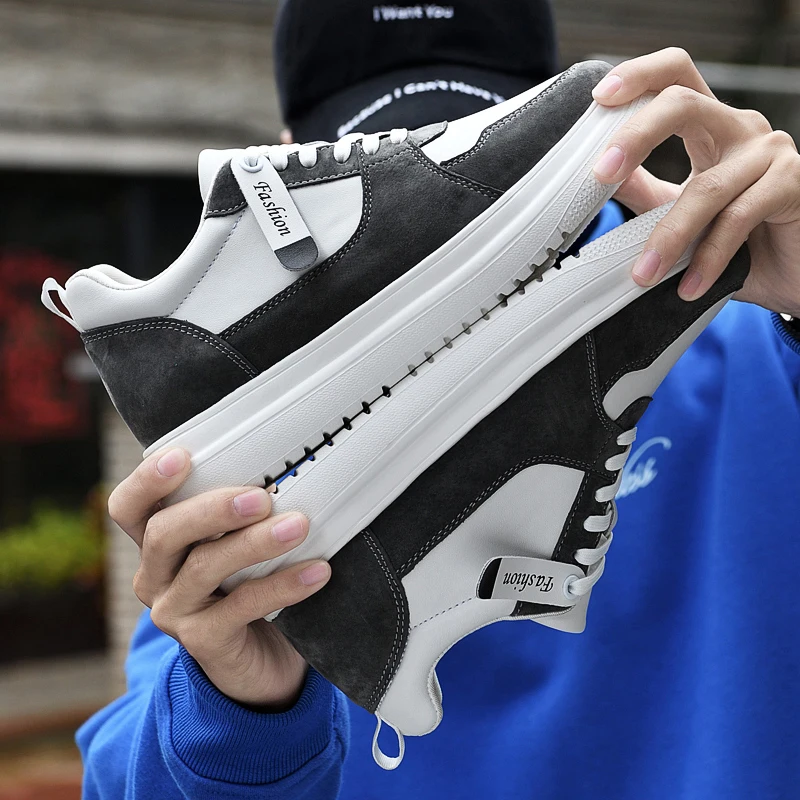 

Мужские кроссовки для увеличения роста, спортивные повседневные белые кроссовки со скрытым внутренним увеличением роста