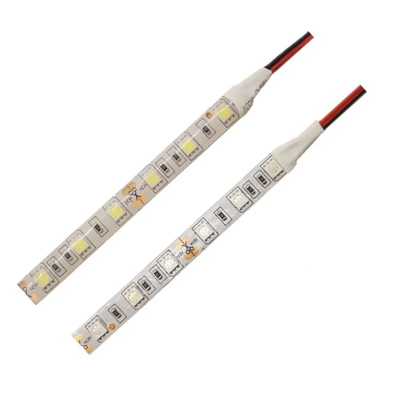 10pcs 12v 24v 5050 LED Flexible Strip 3000k Natural White 4000k 6000k Car Caravan Kitchen 20cm 25cm 30cm 35cm 40cm 50cm 1m 5m