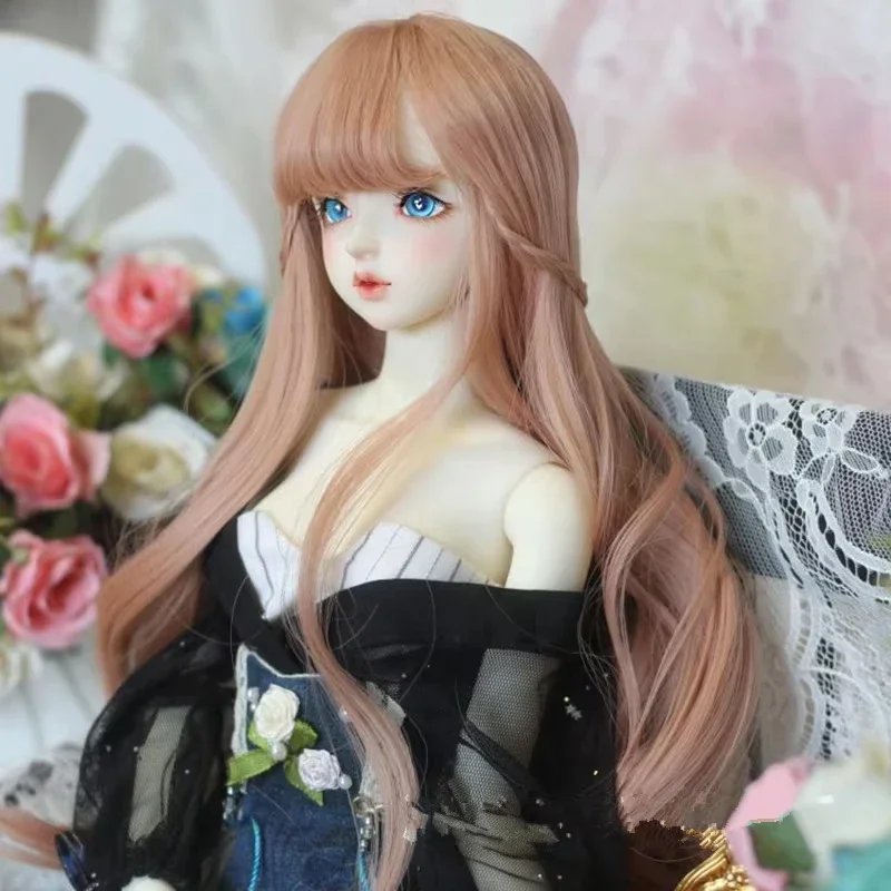 شعر مستعار لدمية 1/6 Bjd SD دمية الأميرة جديلة تصفيفة الشعر طويل مجعد شعر مستعار لتقوم بها بنفسك ألعاب الفتيات فستان إكسسوارات دمي