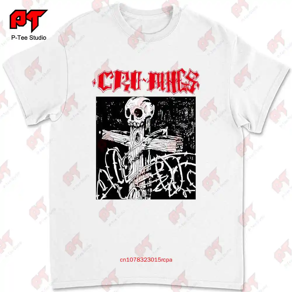 Men'S Cro Mags Cross And Thorns Slim Fit T Shirt Xxx Large White G3IS