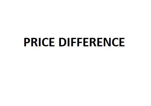 

Price difference