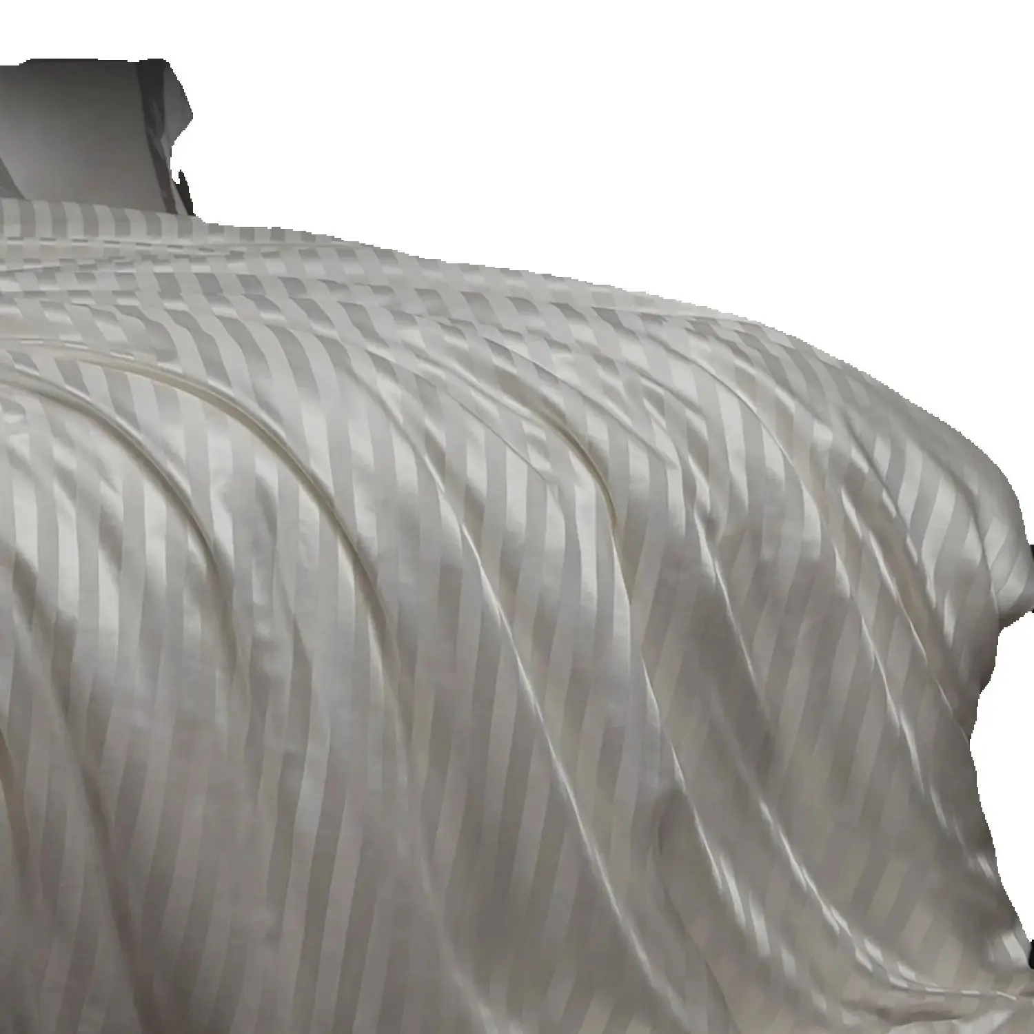 Silk Comforter 100% Mulberry Silk Dupioni Silk Long Filament  With Silk Stripe Shell Cover Silk Filled Duvet UK Size Customize