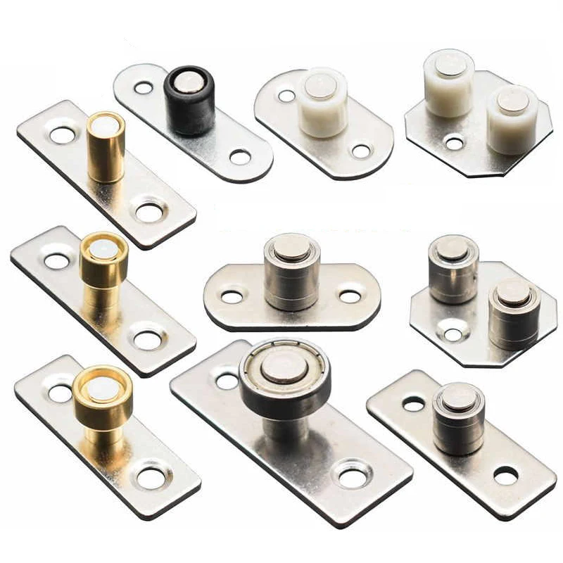 Sliding Door Locator Sliding Door Anti Swing Device Wooden Door Double Wheel Bearing Lower Pulley Guide Wheel Limiter Sliding