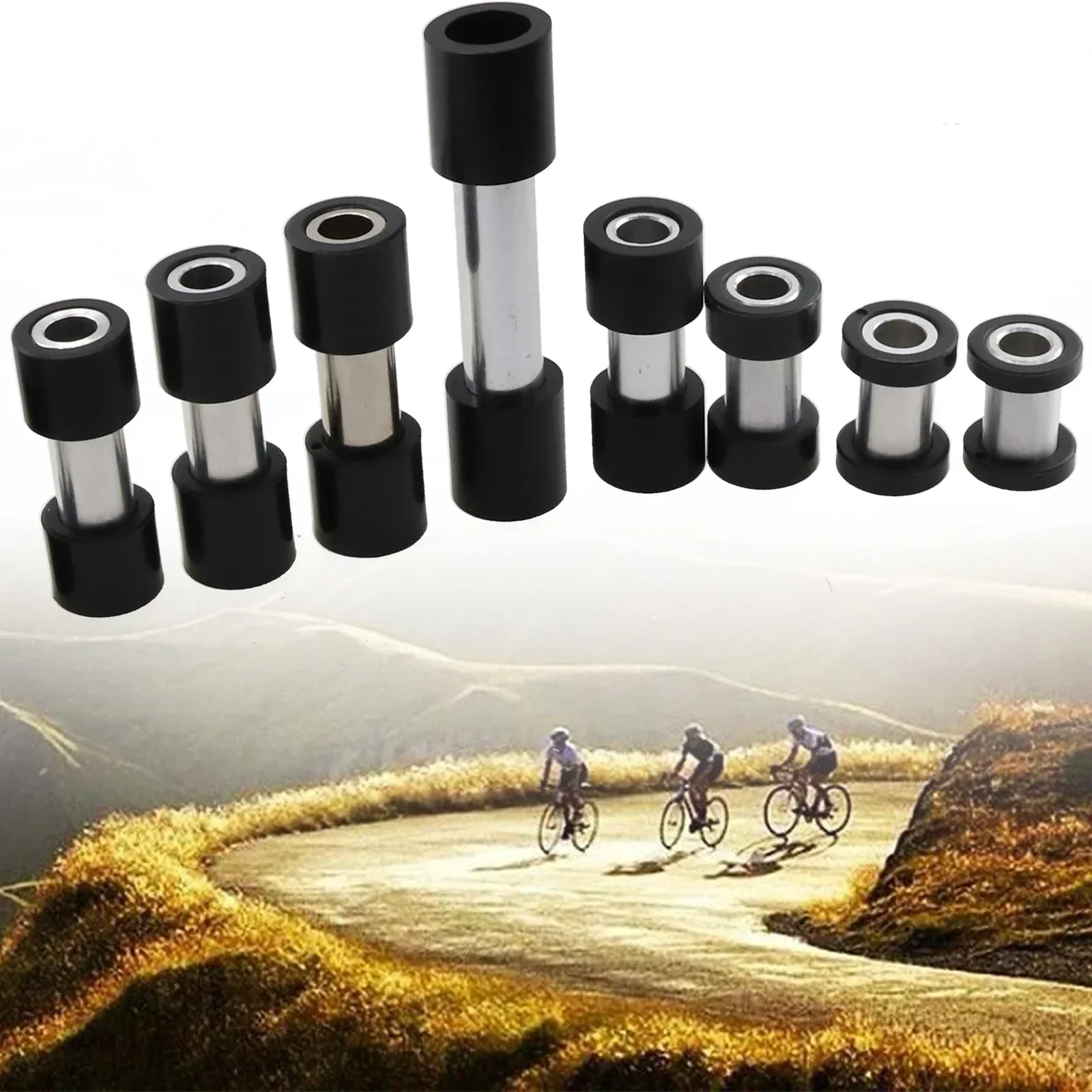 

Part Bushing Functional Installation Professional Rear Bushing Rear Bile Rubber Pad Shaft Shock Bushing Useful Bicycle Black