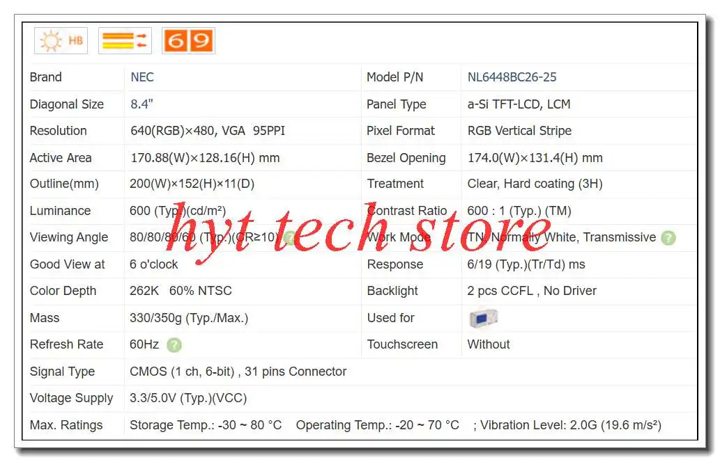 8.4 INCH  Original LCD  NL6448BC26-25   tested working  before shipment