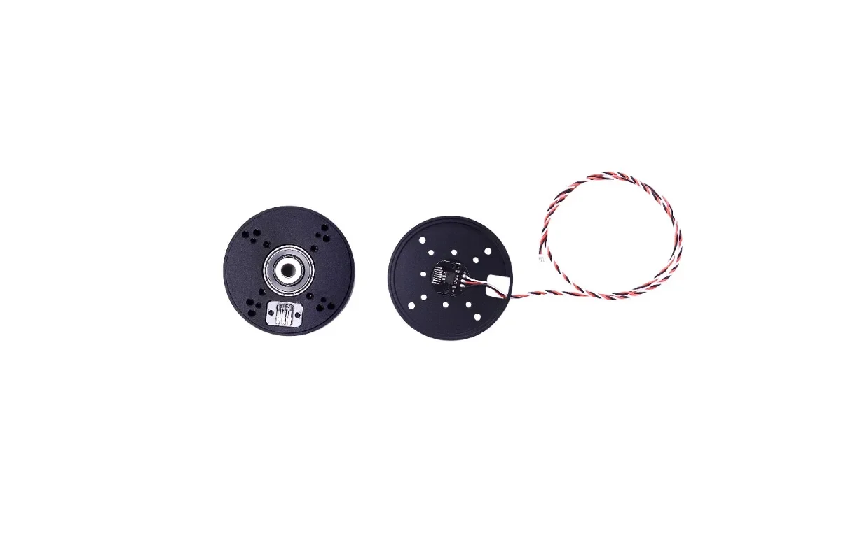 PM5210 5208 Coded Disc Holder Brushless gimbal Motor with AS5048 Encoder Center Hole Magnetic Ring Slip Ring Through Line