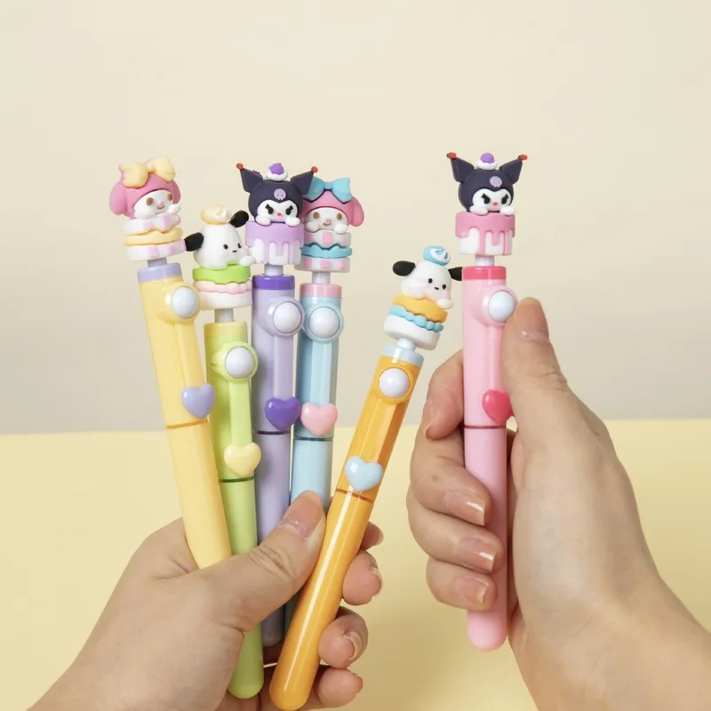 Kawaii Kuromi Cartoon Turn Highlighter Stress Reduction Handbook Special Pen Light Color Eye Protection Marker Girl Student Gift